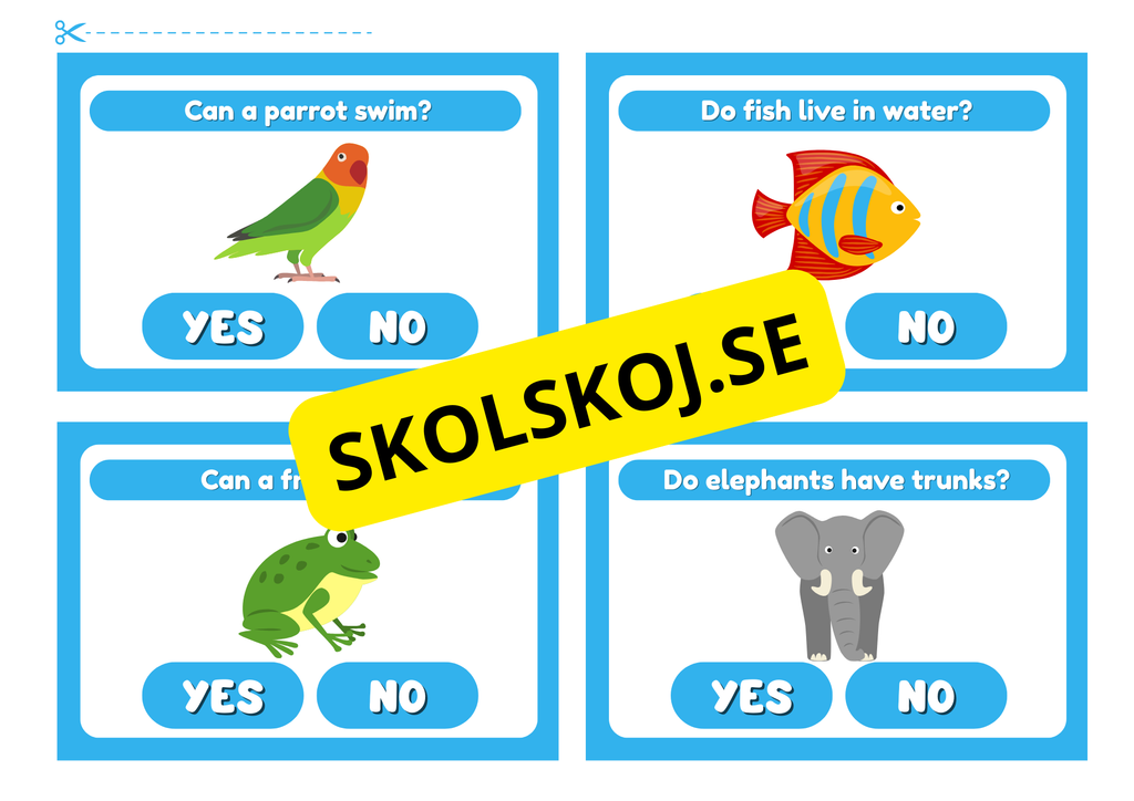 Yes or No - Djurkort