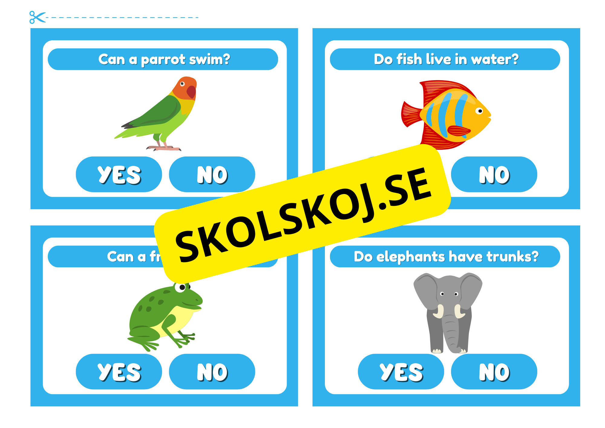 Yes or No - Djurkort