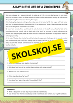 Engelska- Läsförståelse - Åtta olika texter