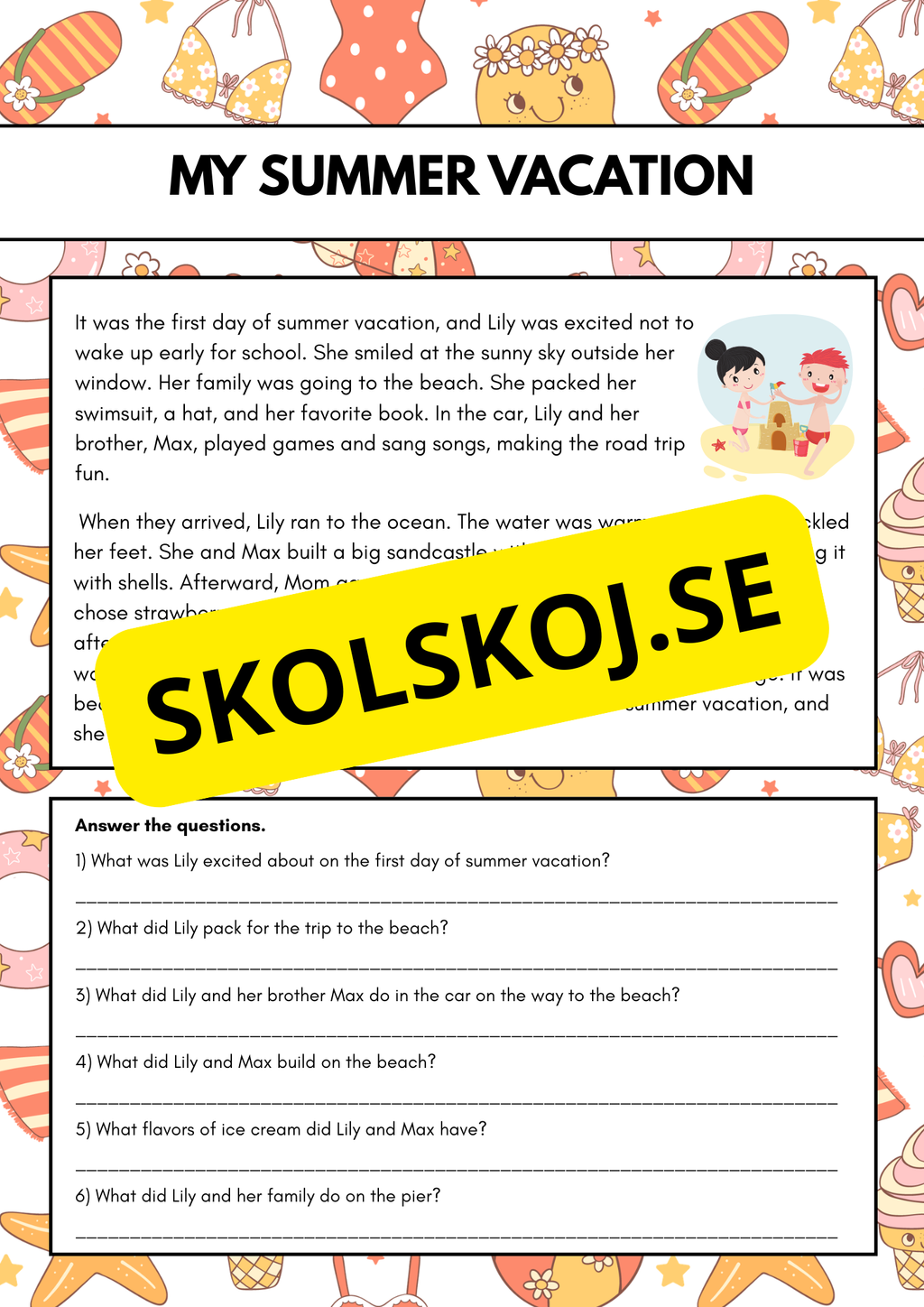 Engelska- Läsförståelse - Åtta olika texter
