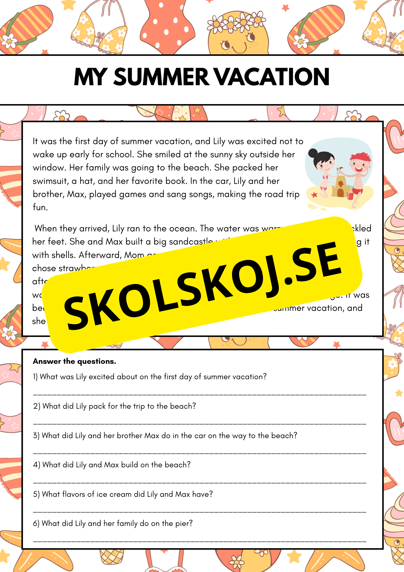 Engelska- Läsförståelse - Åtta olika texter
