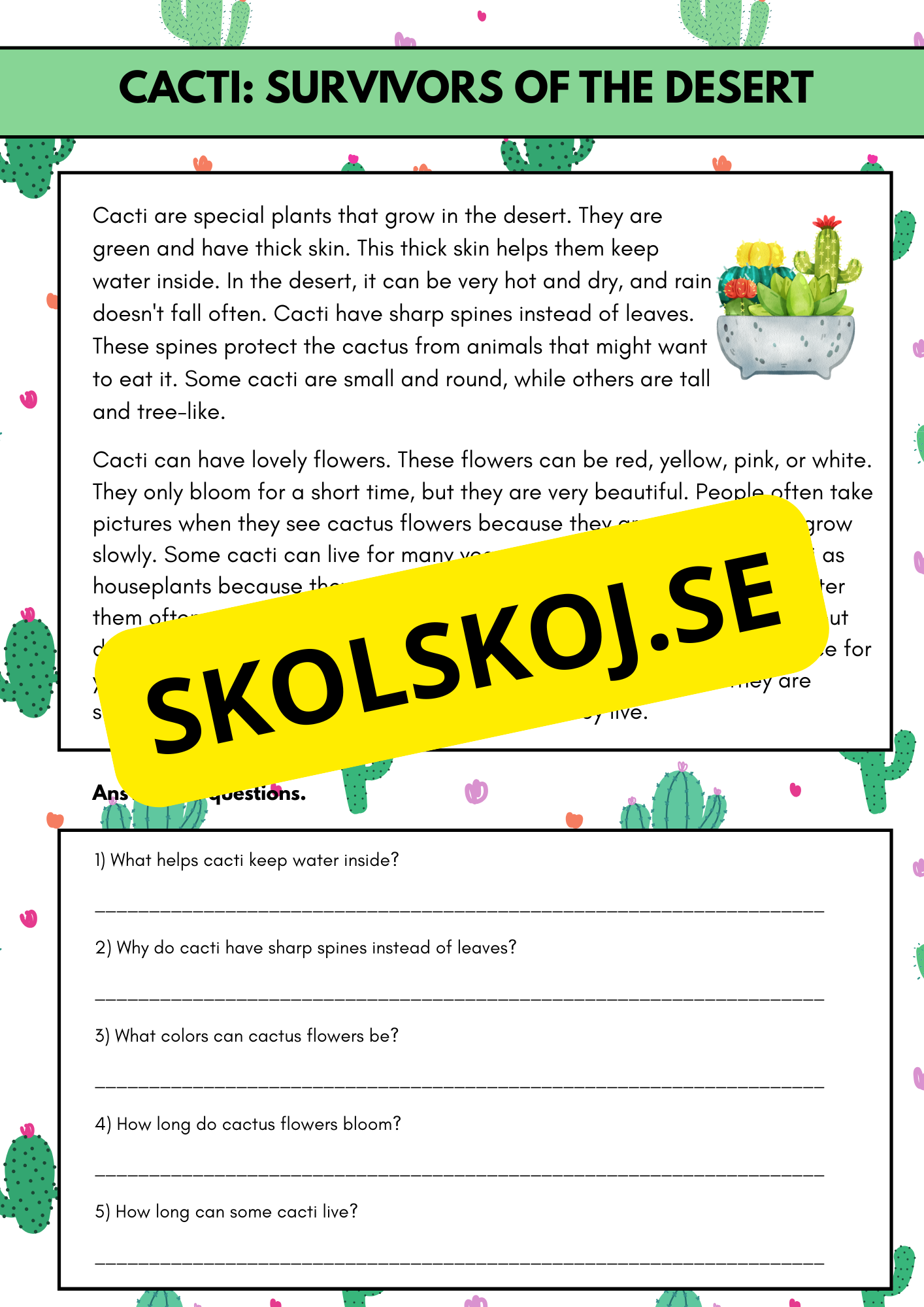 Engelska- Läsförståelse - Åtta olika texter