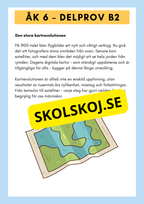 Träna inför nationella provet – Läsförståelse Åk 6 (Delprov B1 & B2) + FACIT