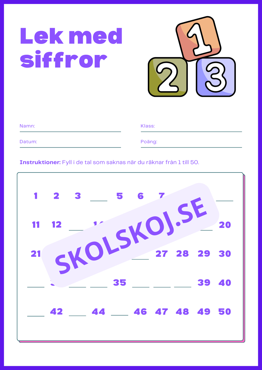 Lek med siffror