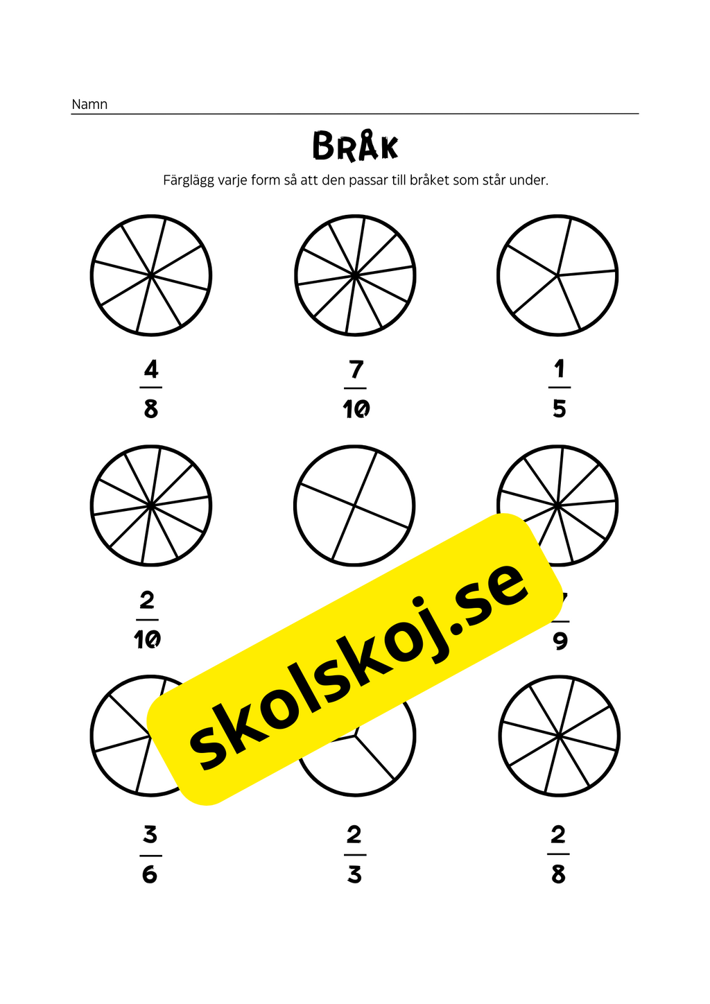 Bråk - Häfte - Årskurs 3 - 4