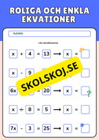 Roliga och enkla ekvationer