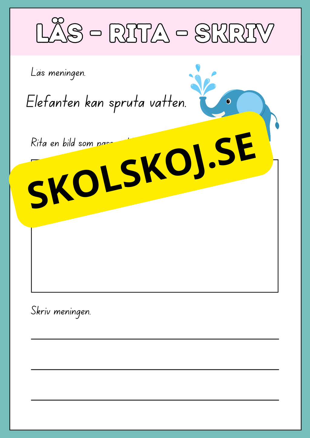Läs rita och skriv