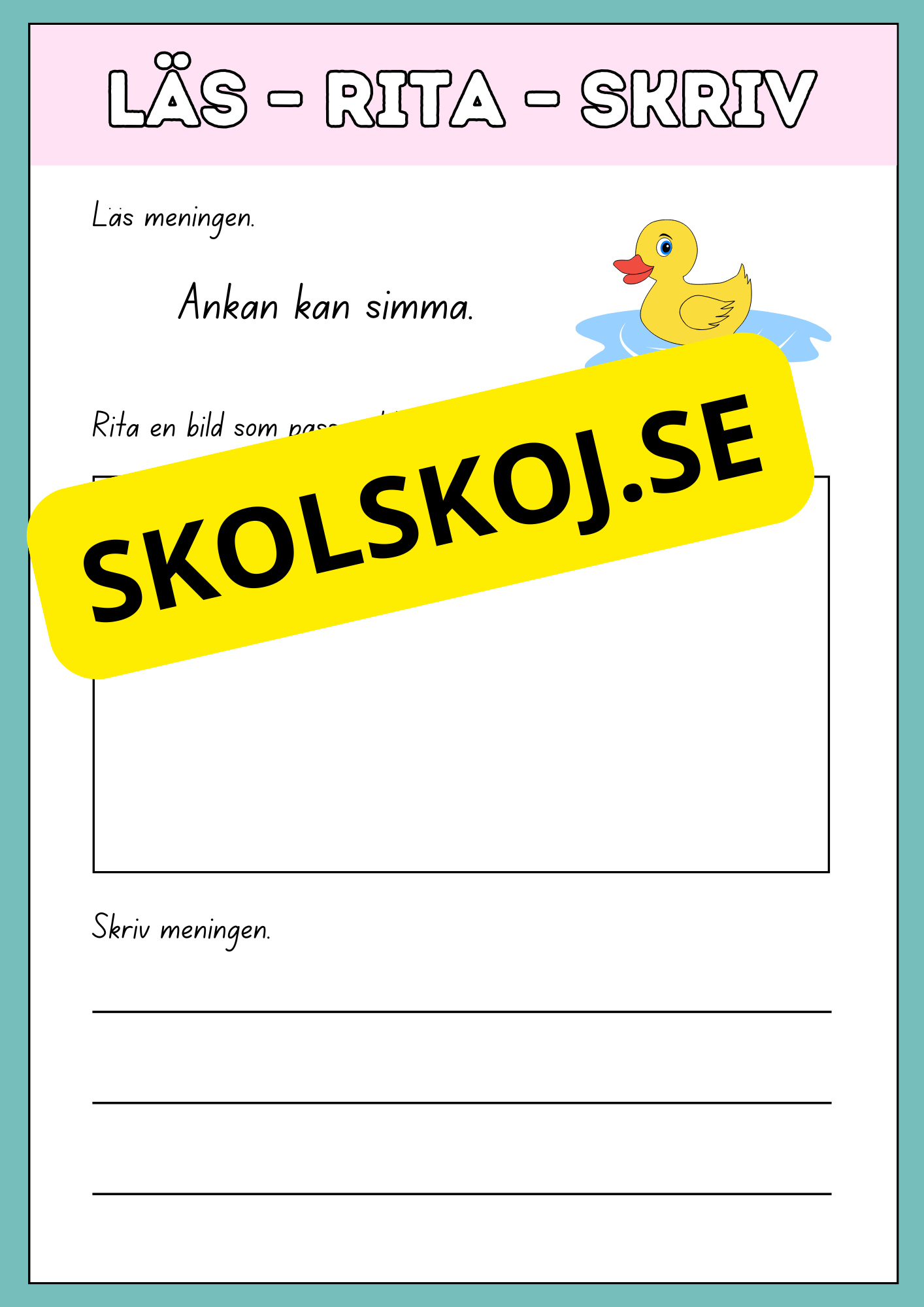 Läs rita och skriv
