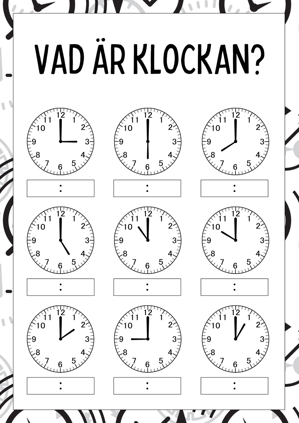 Vad är klockan hel- och halvtimme