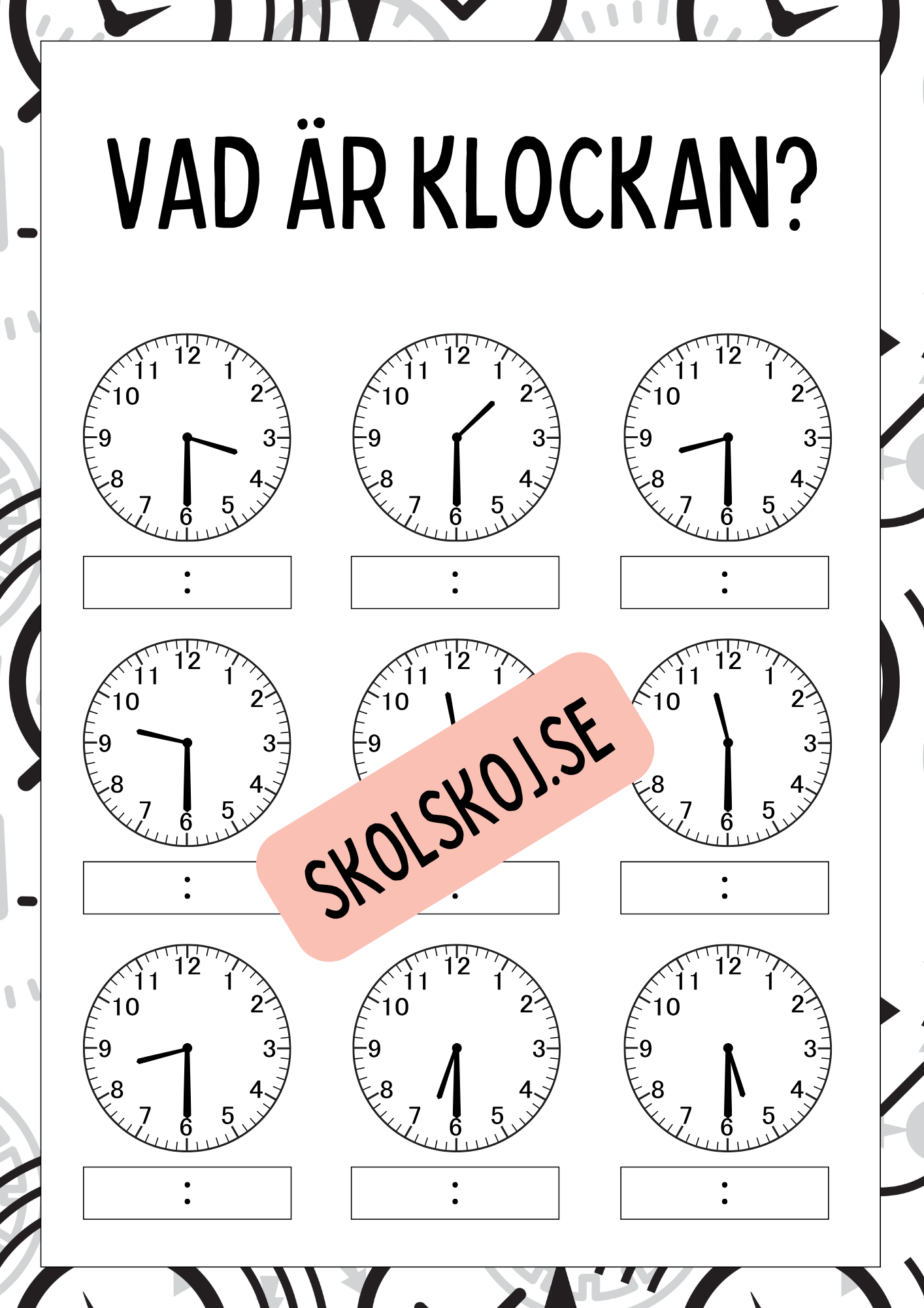 Vad är klockan hel- och halvtimme
