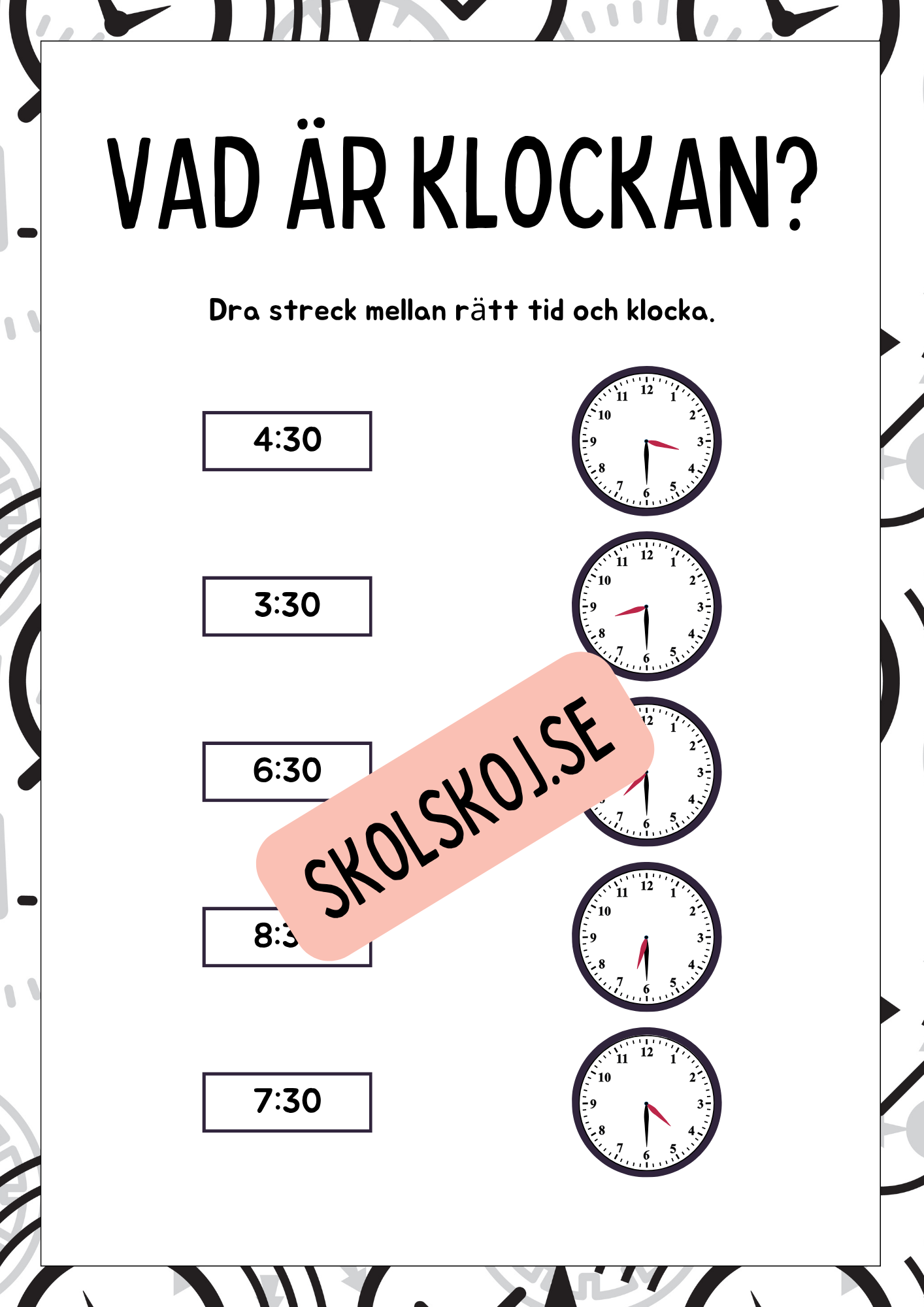 Vad är klockan hel- och halvtimme