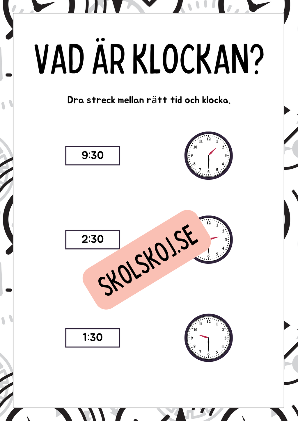 Vad är klockan hel- och halvtimme