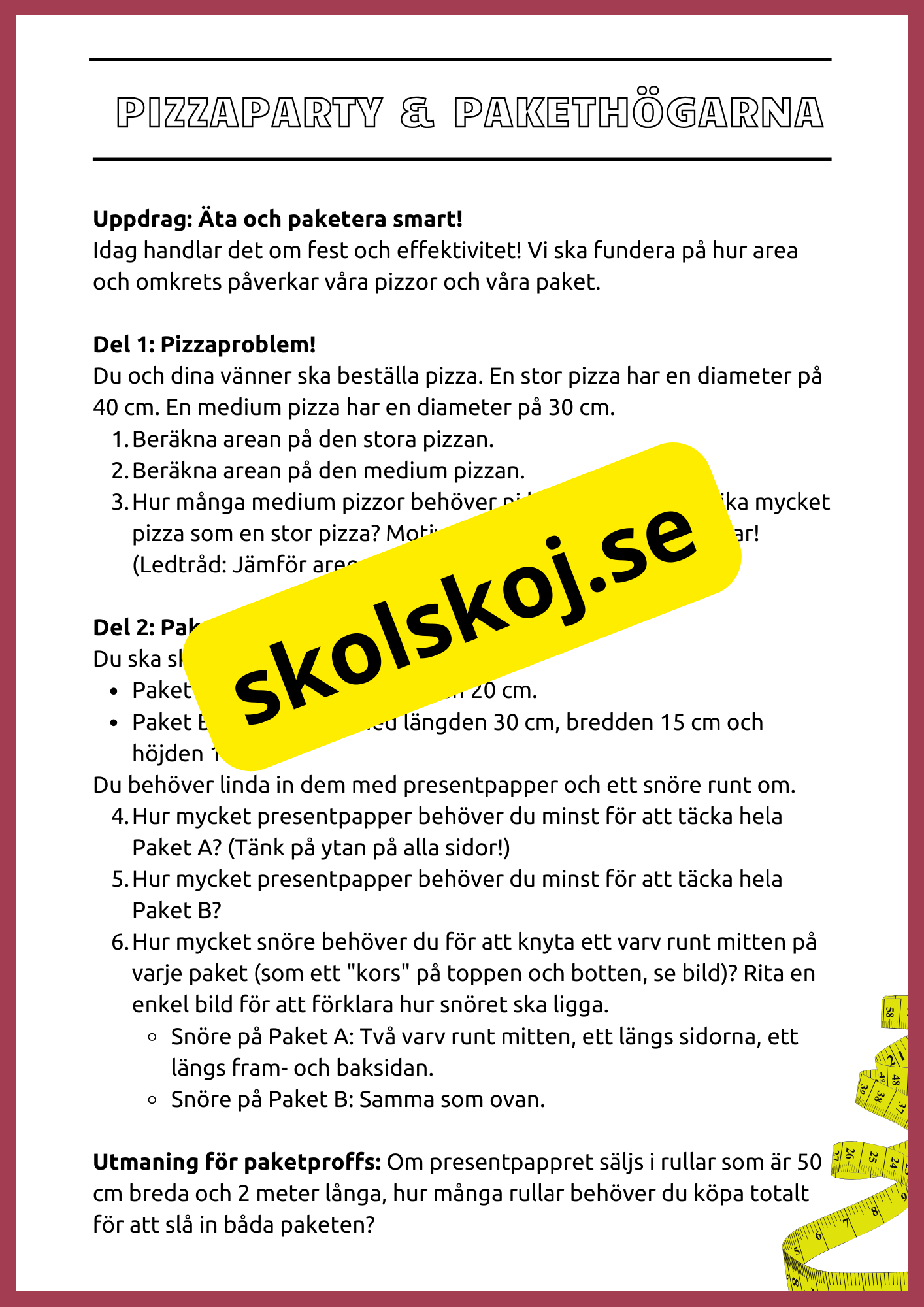 Mätmästarna - Årskurs 8 - 9