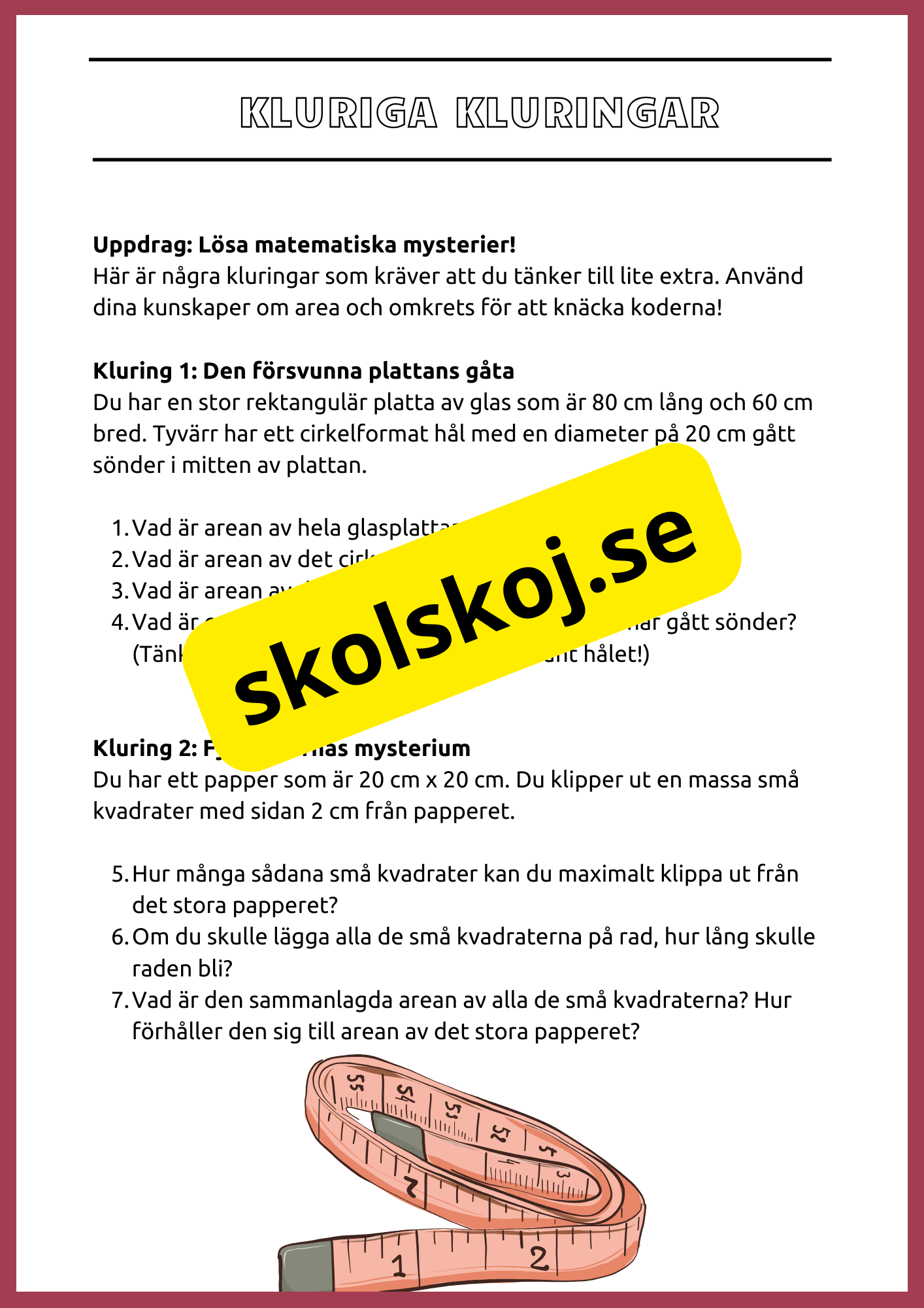 Mätmästarna - Årskurs 8 - 9