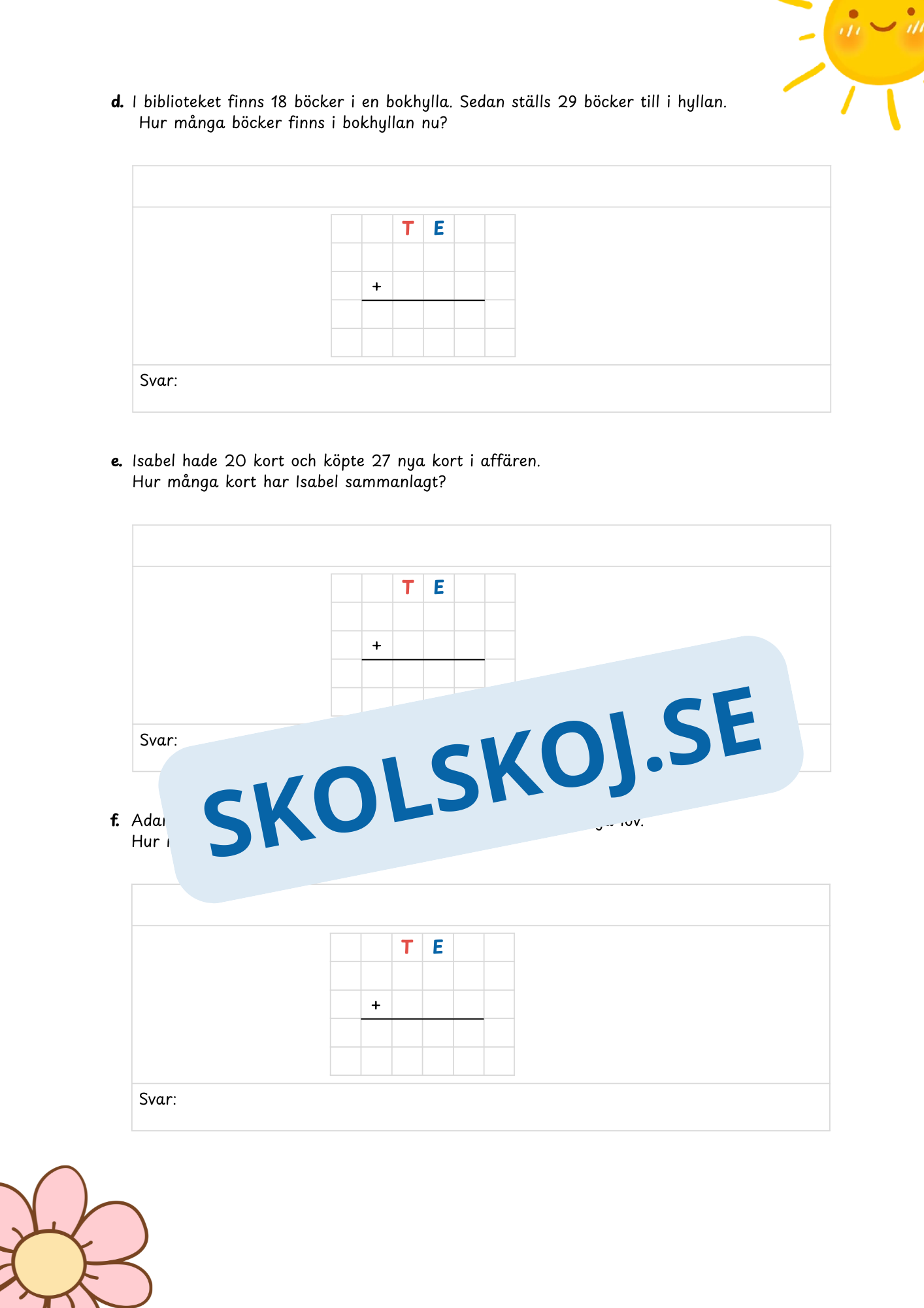 Addition med uppställning