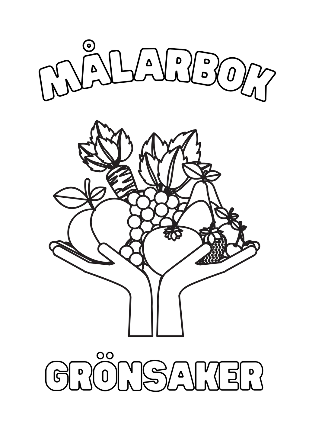 Grönsaker - Målarbok