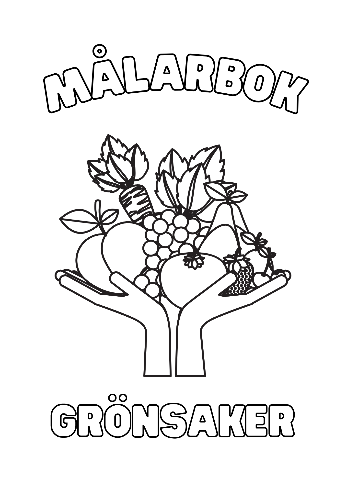 Grönsaker - Målarbok