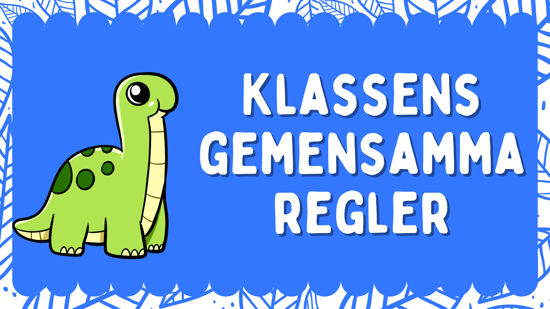 Klassens gemensamma regler - Väggkort