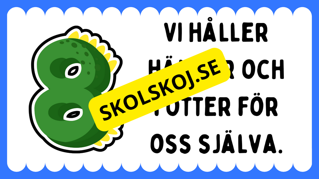Klassens gemensamma regler - Väggkort