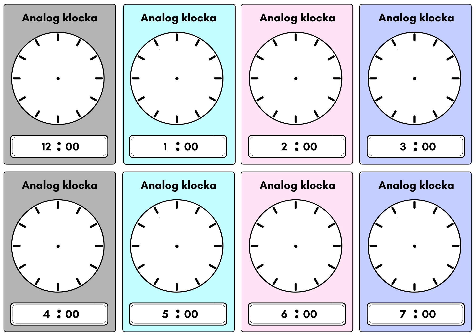 Analog och digital klocka