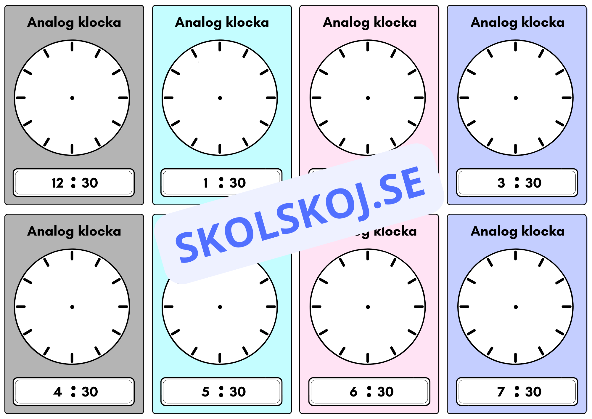 Analog och digital klocka