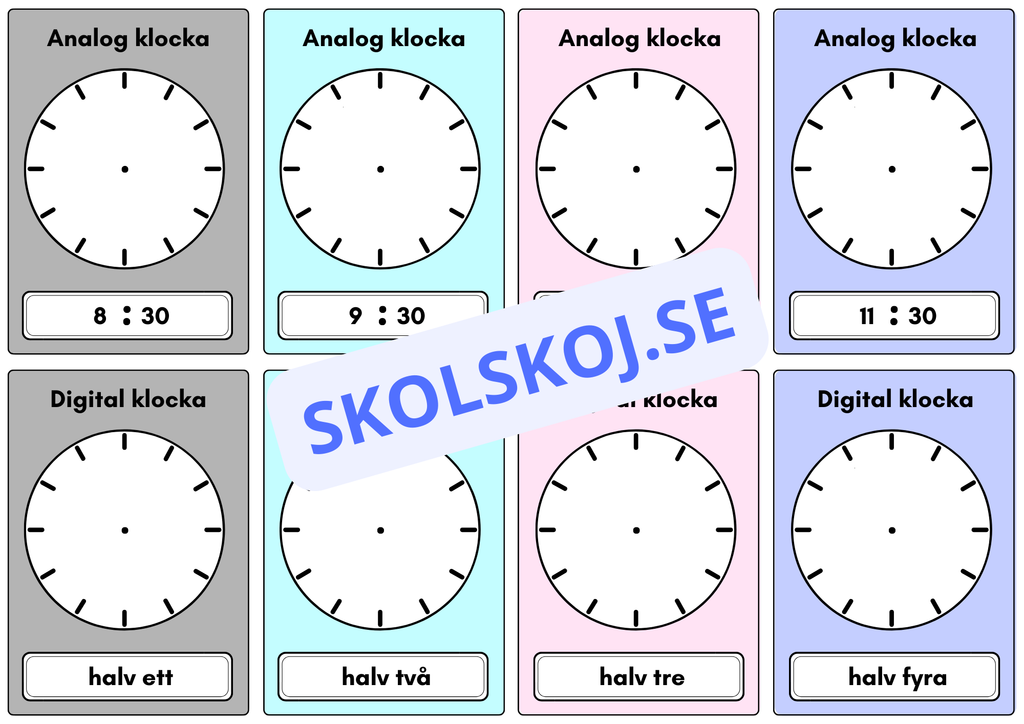 Analog och digital klocka
