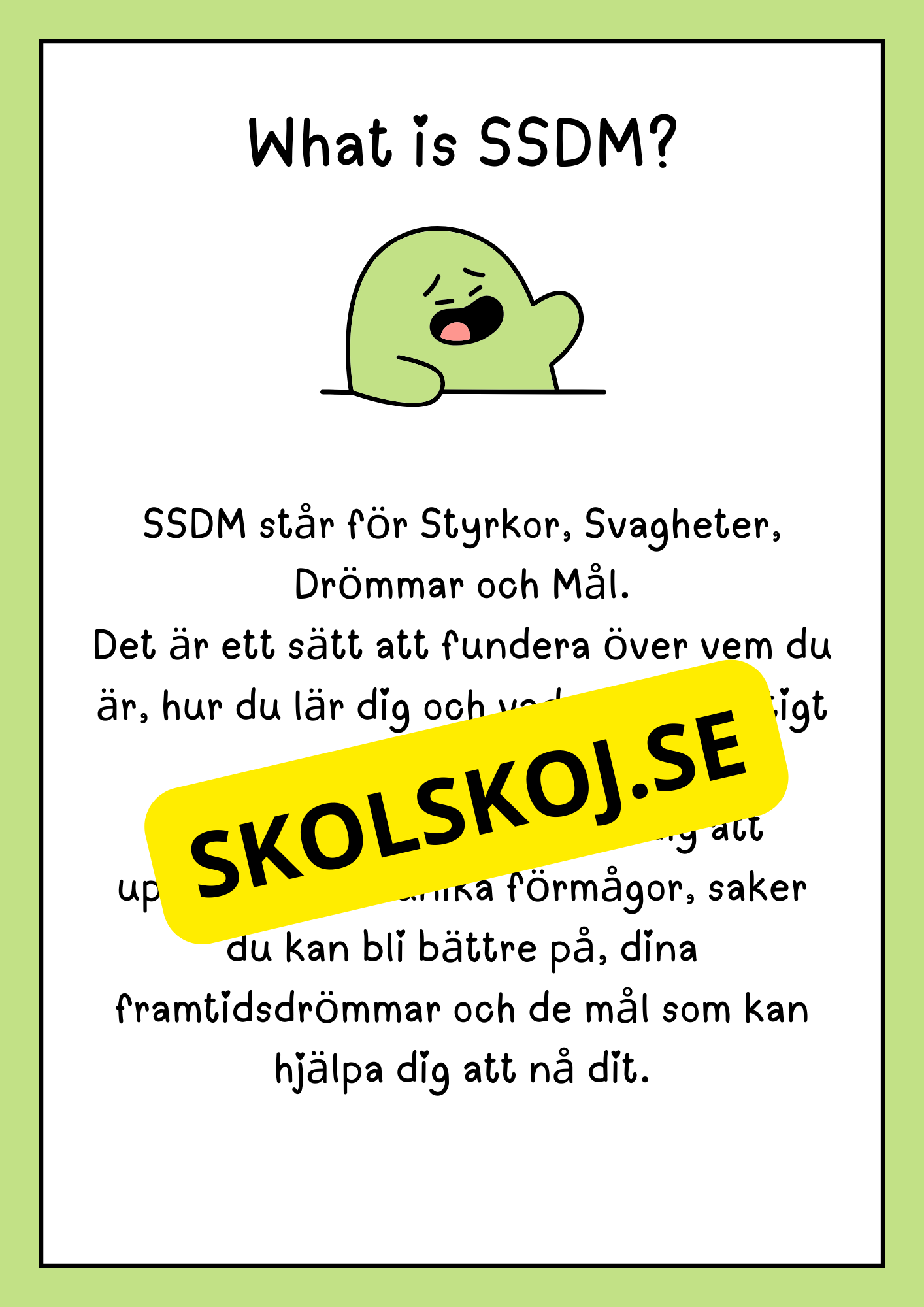 Att lära känna min SSDM