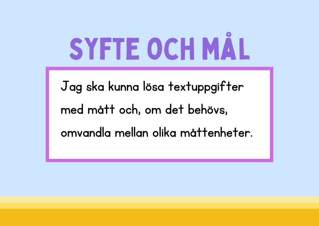 Vi tränar på måttenheter