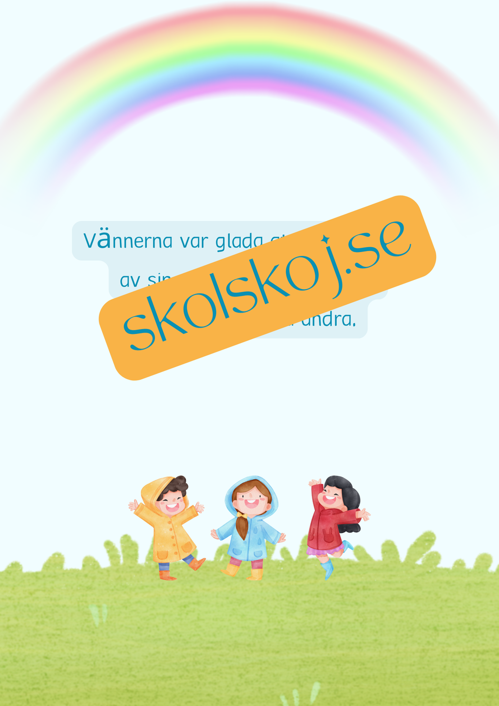 Den magiska regnbågen - Läsförståelse + frågor