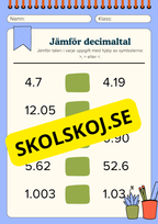 Jämför decimaltal
