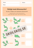Roligt med dinosaurier - Addition - Subtraktion