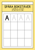 Spåra bokstäver - Versaler
