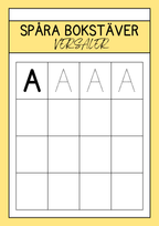 Spåra bokstäver - Versaler