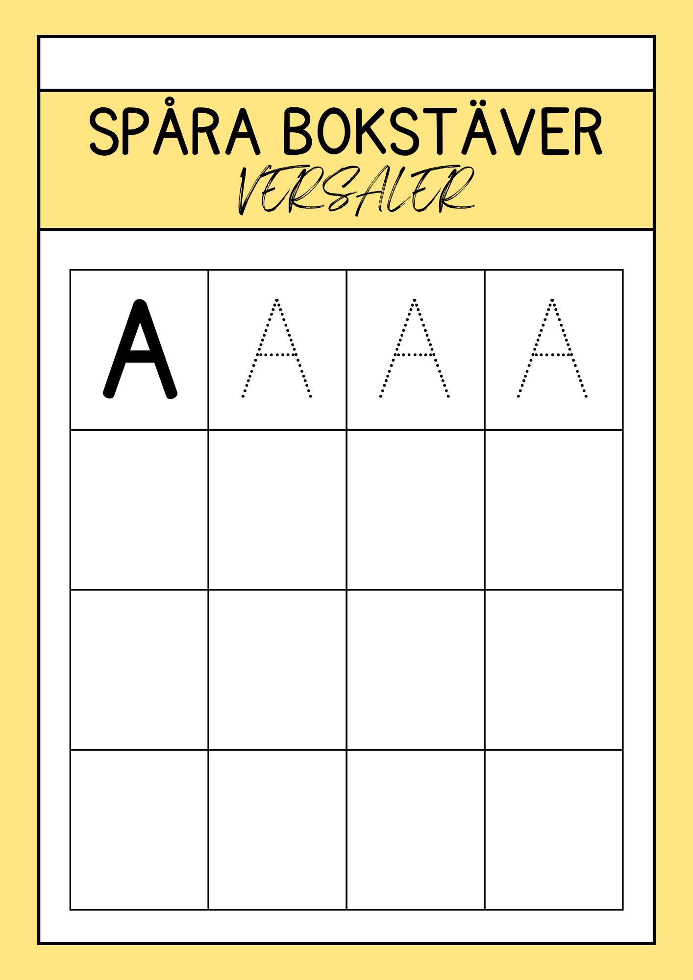 Spåra bokstäver - Versaler