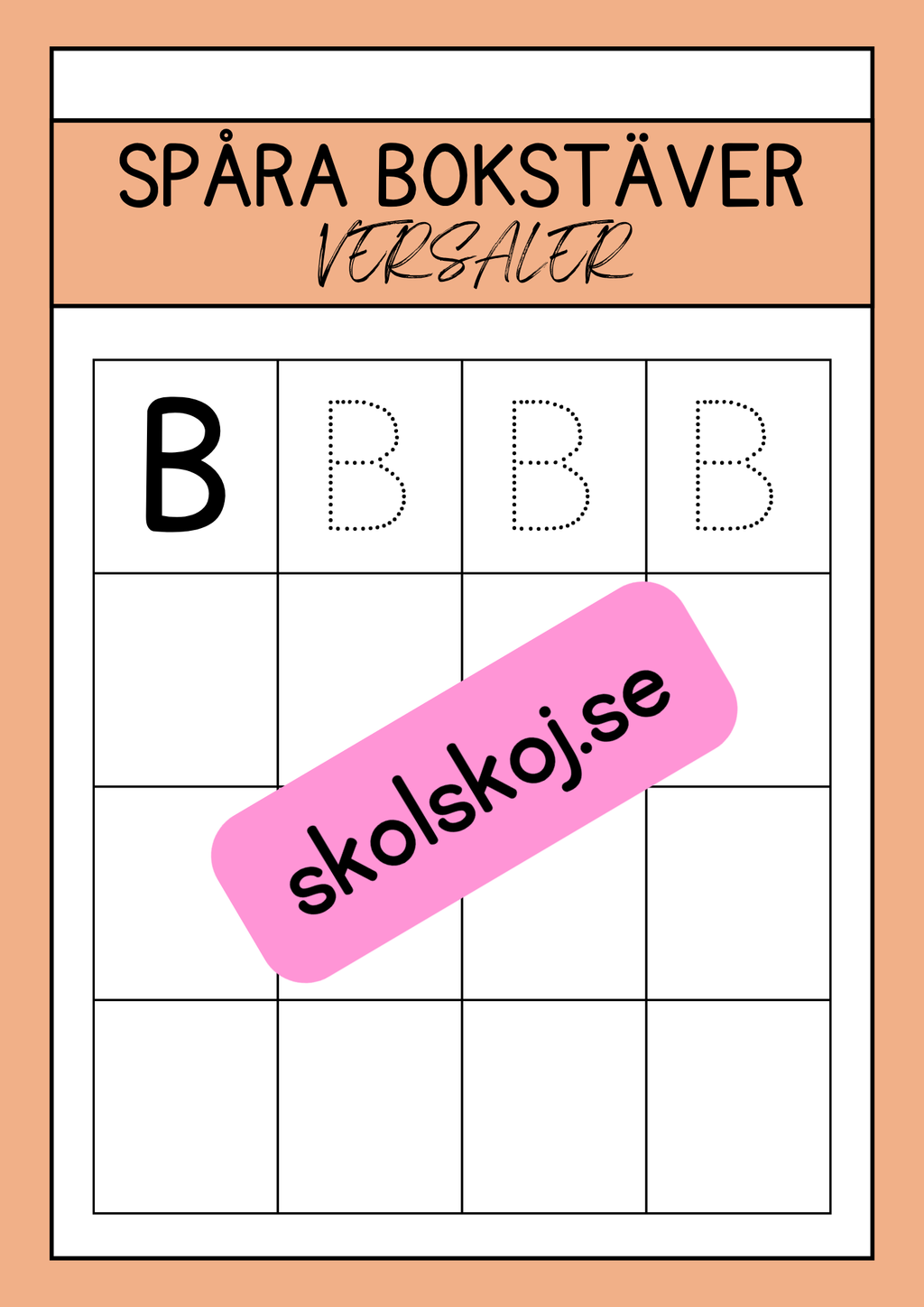 Spåra bokstäver - Versaler