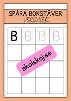 Spåra bokstäver - Versaler