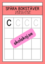 Spåra bokstäver - Versaler