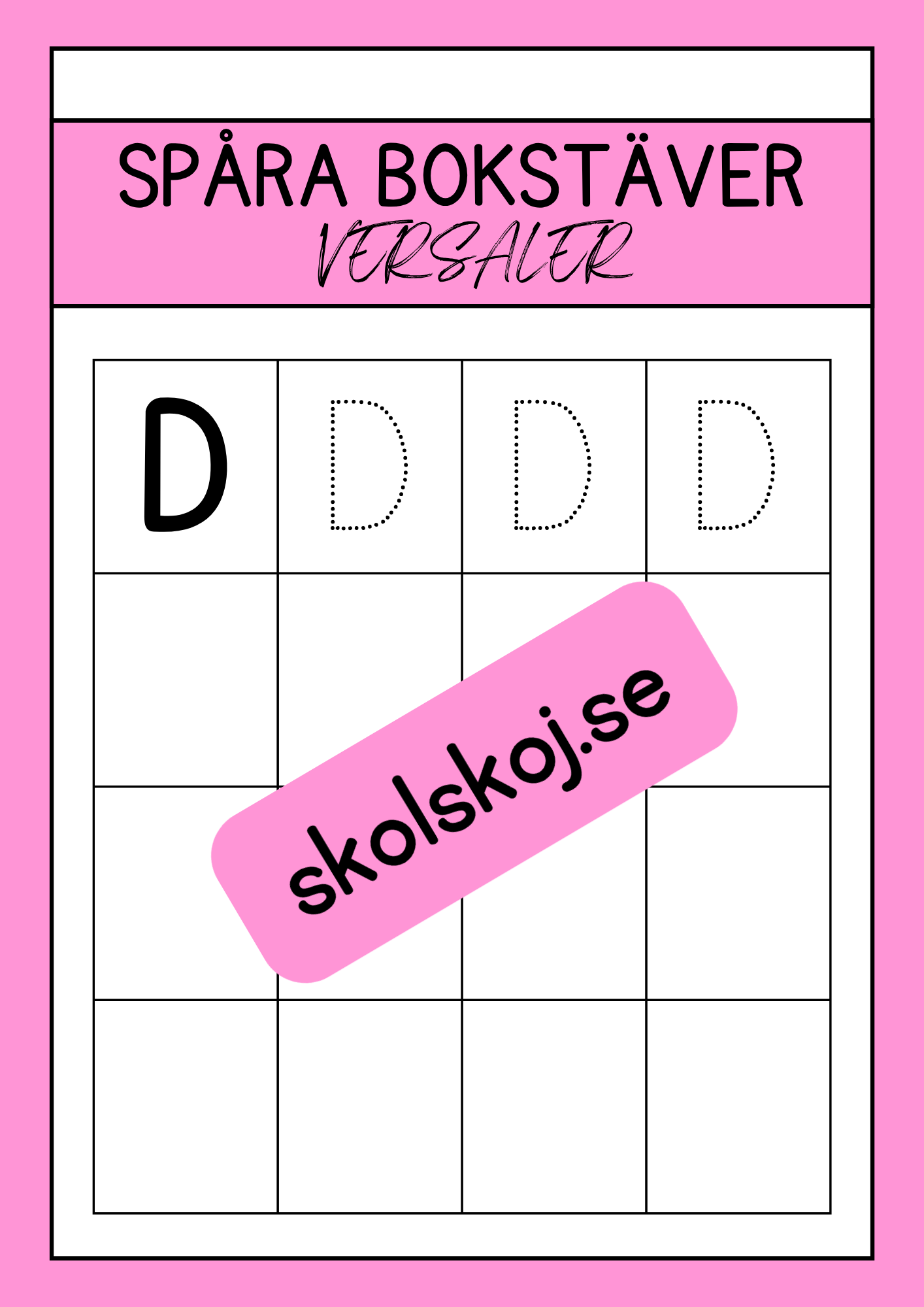 Spåra bokstäver - Versaler