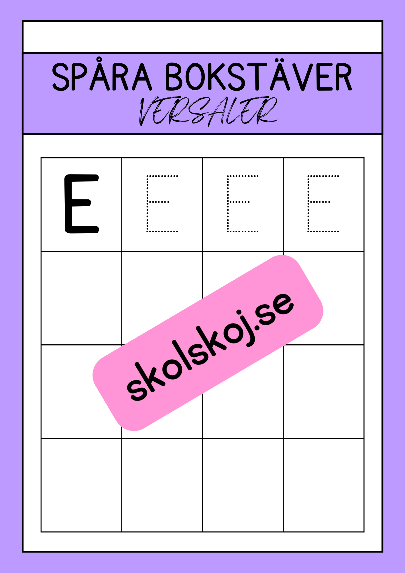 Spåra bokstäver - Versaler