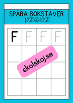 Spåra bokstäver - Versaler