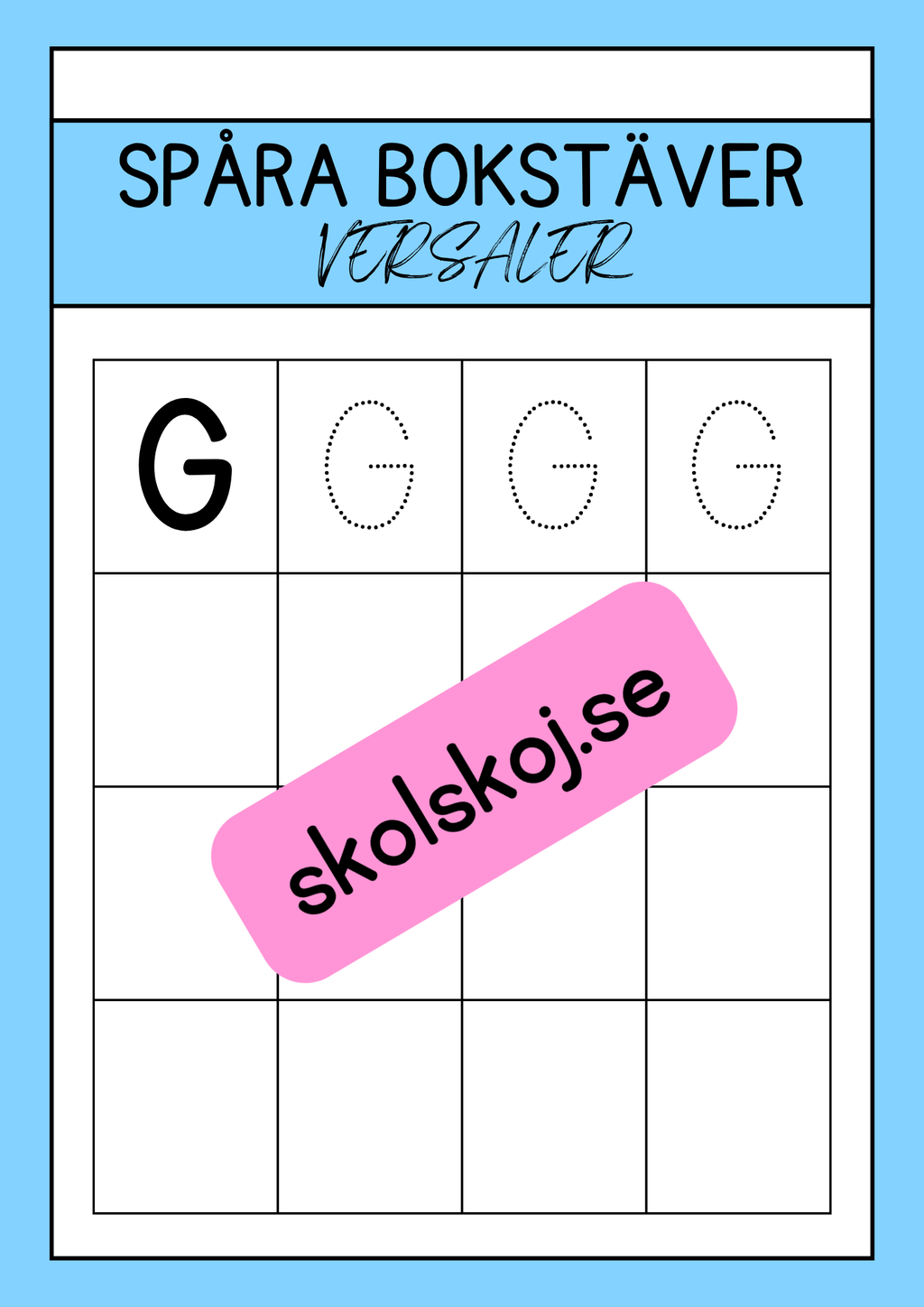 Spåra bokstäver - Versaler