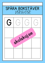 Spåra bokstäver - Versaler