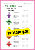 Monster - Sant eller falskt