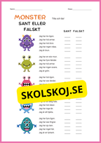 Monster - Sant eller falskt