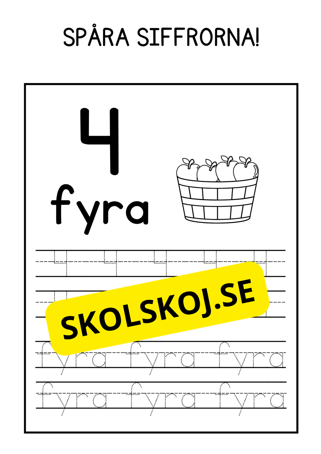 Spåra siffrorna - Häfte