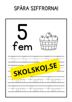 Spåra siffrorna - Häfte