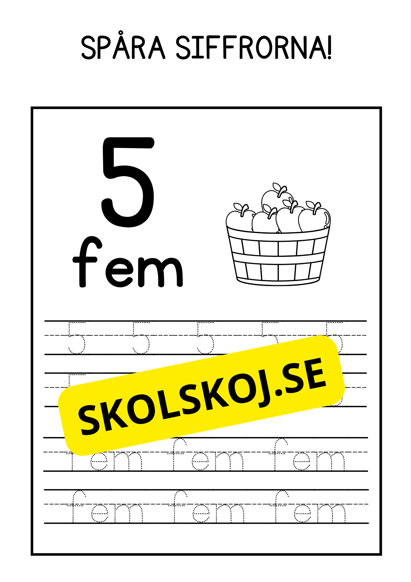 Spåra siffrorna - Häfte