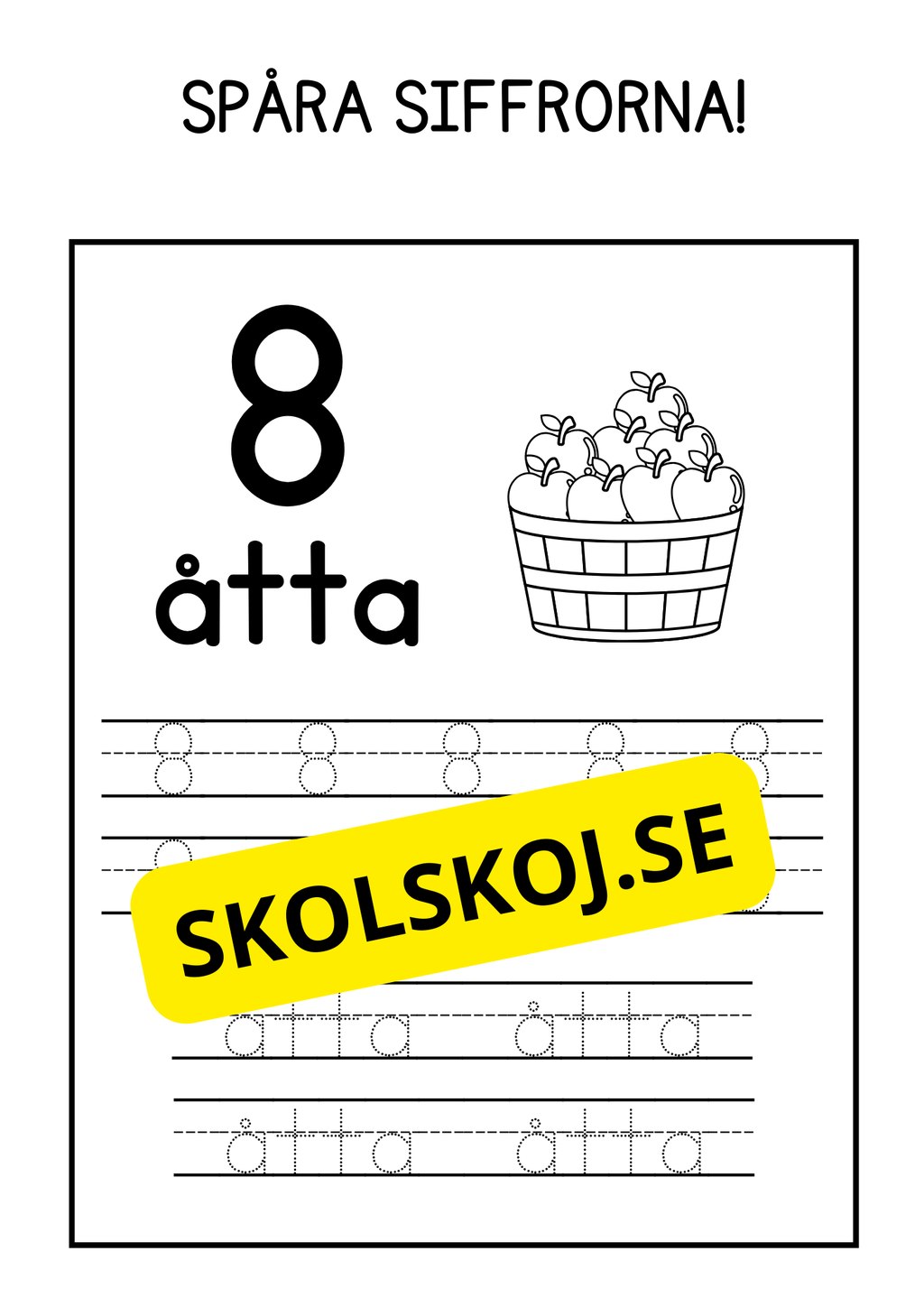 Spåra siffrorna - Häfte