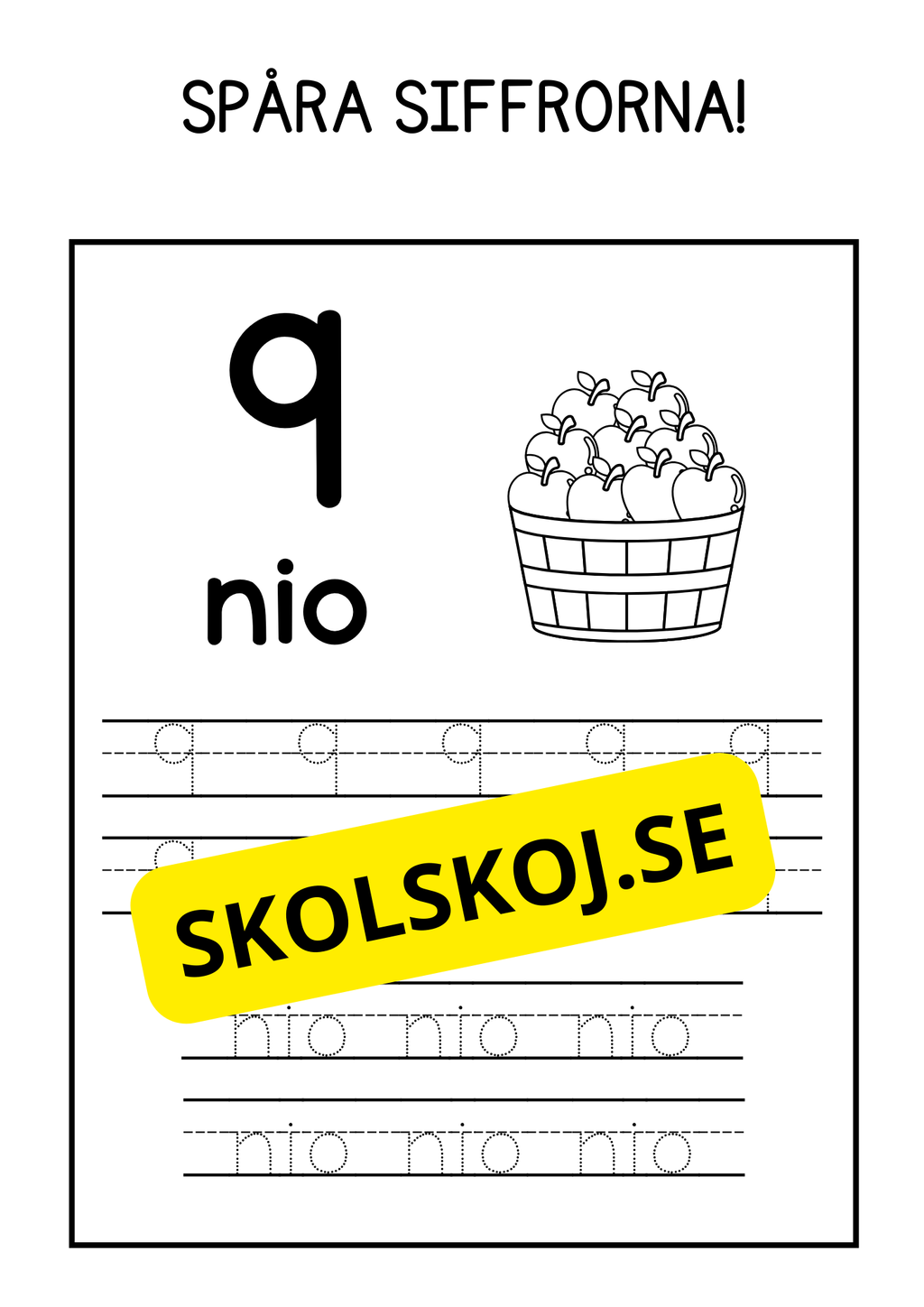 Spåra siffrorna - Häfte