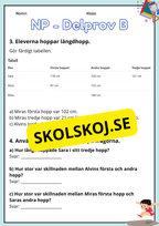 Nationella Prov – Matematik - Träningsmaterial - Årskurs 3 - Del B och C